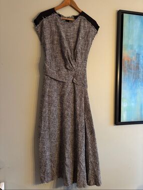 ZARA NWT - Tweed Midi Dress